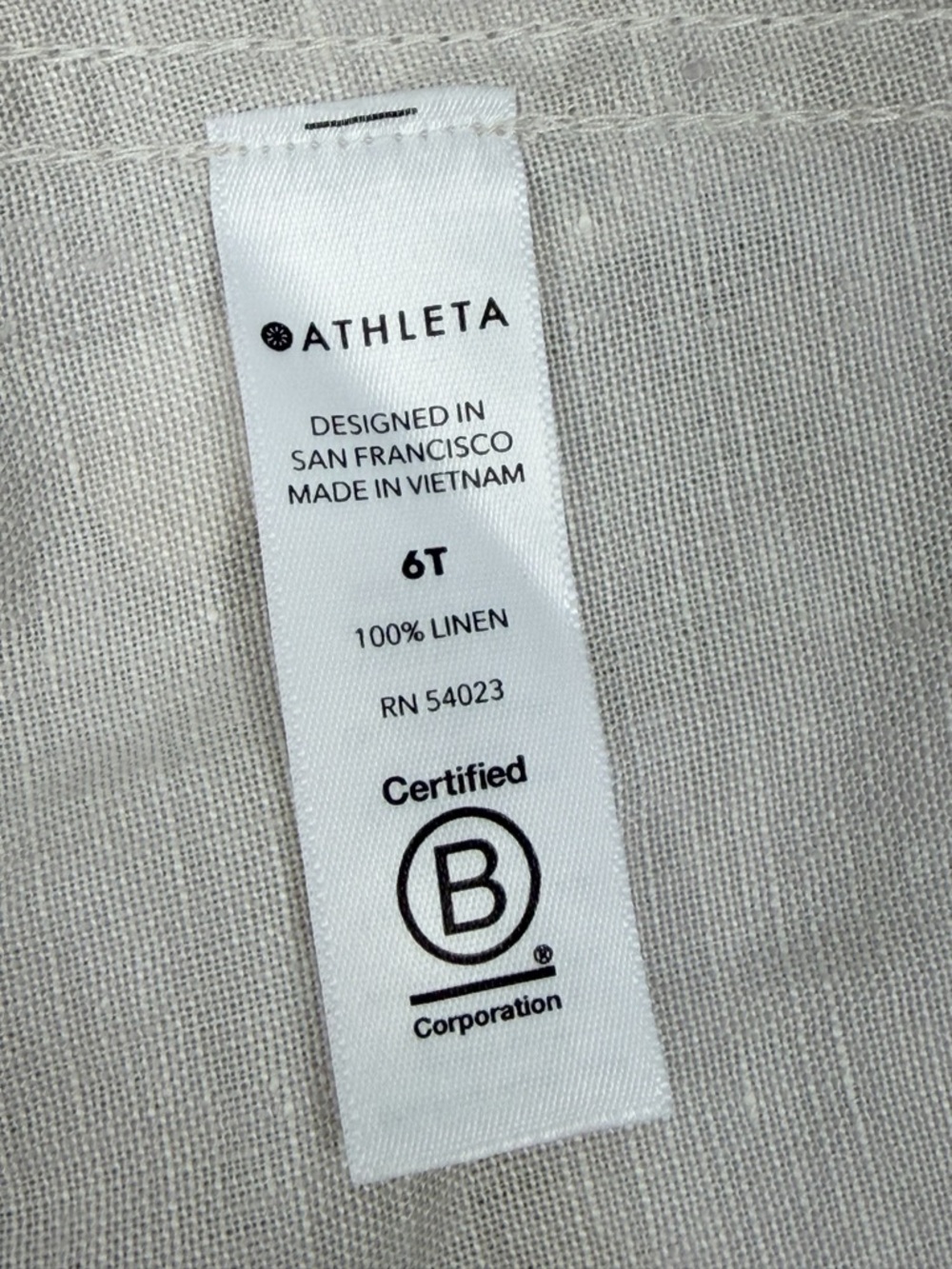 NWT Athleta Cabo Tide Linen Jogger Neutral Camo Sz 6 Tall - Picture 12 of 15